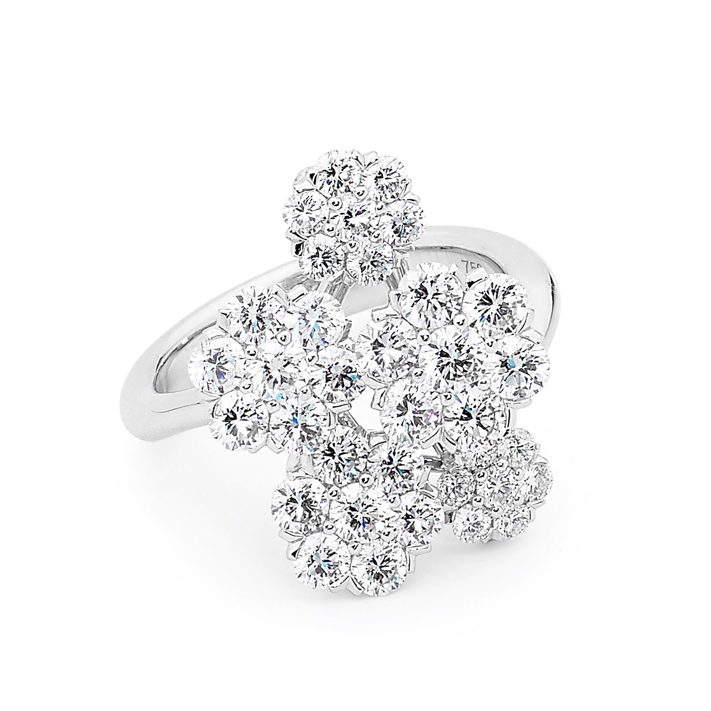 Daisy Round Brilliant Cut Diamond Dress Ring image 1
