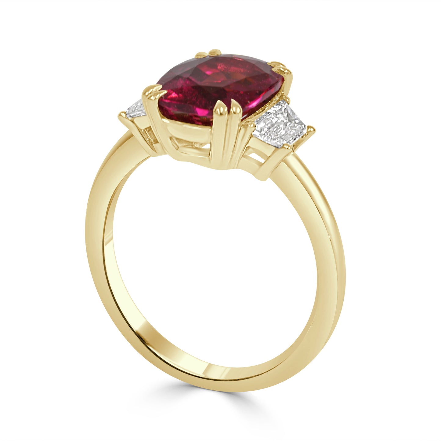 Portia - 18K Gold Rubelite and Diamond Ring