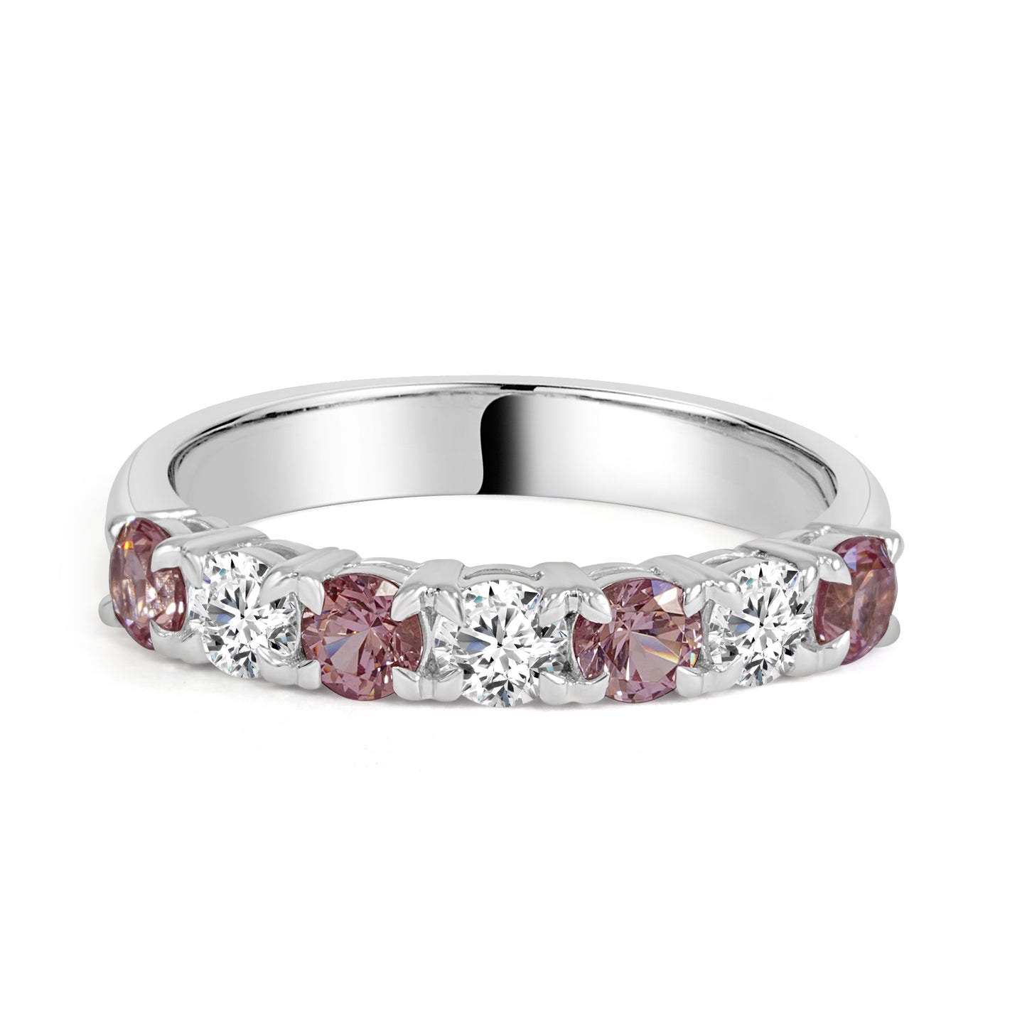 Diamond and Pink Spinel Band