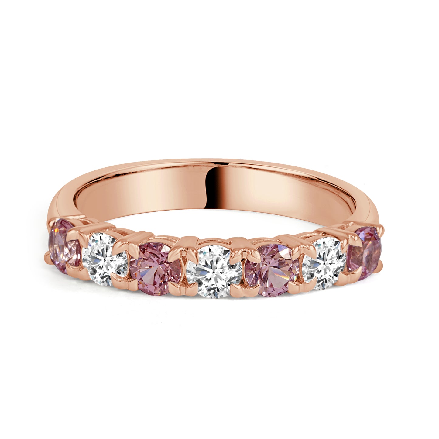 Diamond & Pink Spinel Band