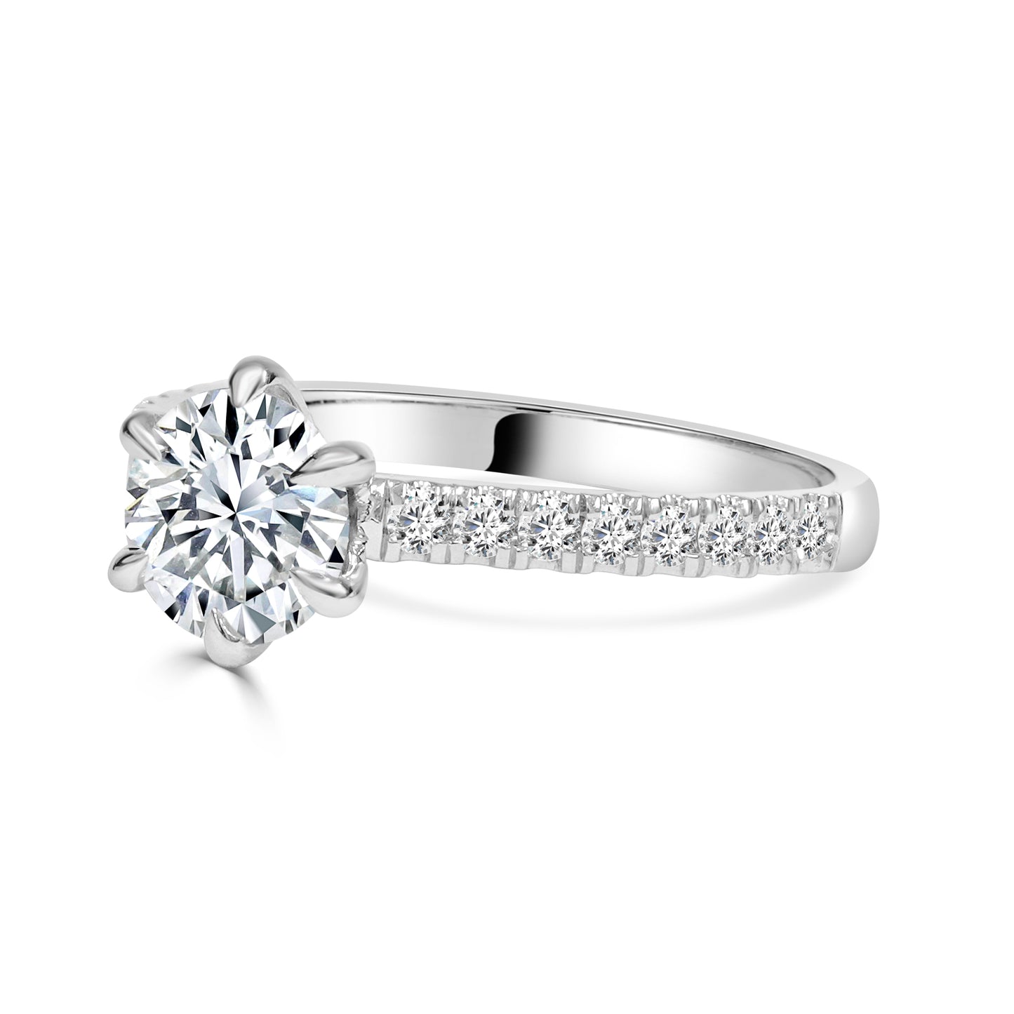 Venus - 1 Carat Round Brilliant Cut Diamond Engagement Ring image 1