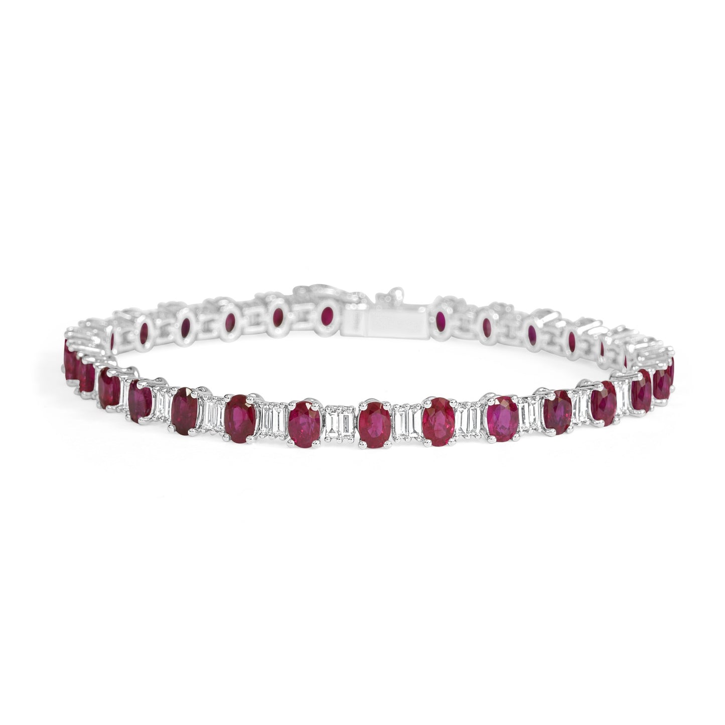 Platinum Ruby & Diamond Bracelet