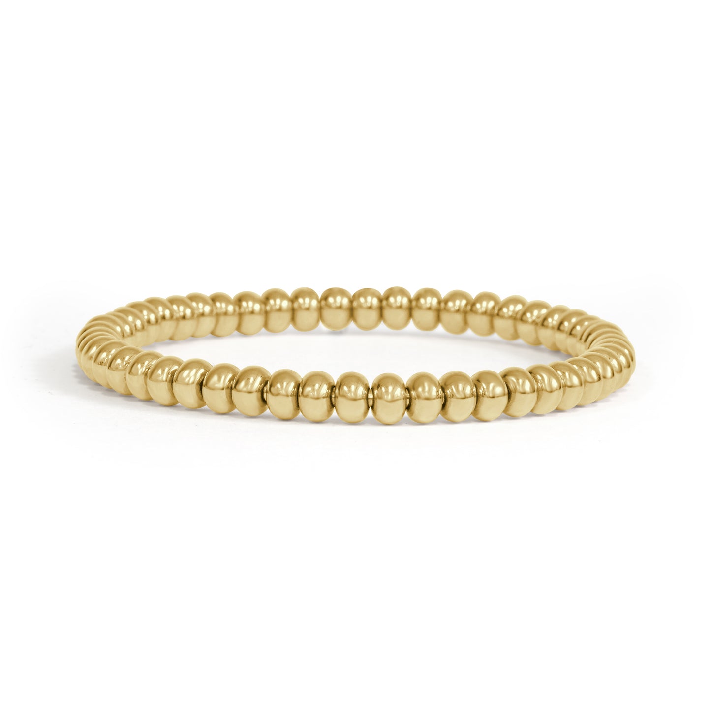 18K Yellow Gold Round Stretch Bracelet