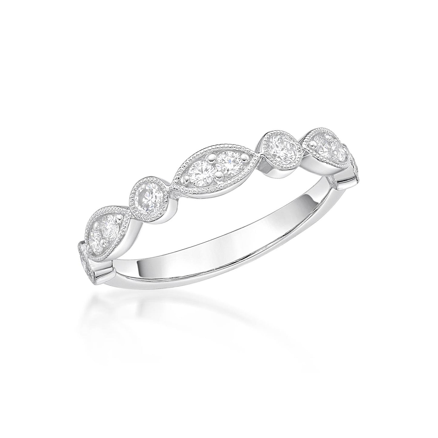 Juliet - Round Brilliant Cut Diamond Band Ring image 1