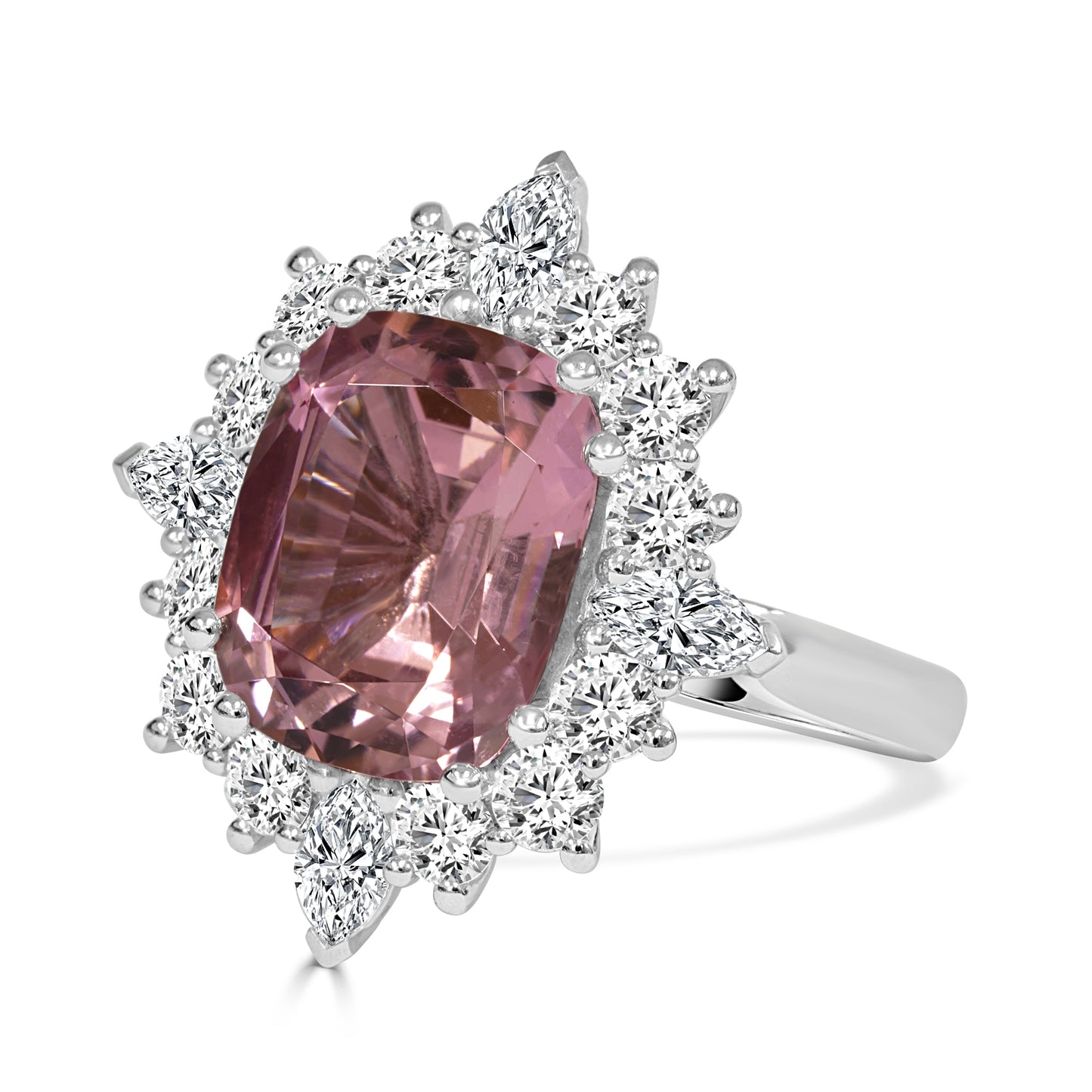 Pink Tourmaline and Diamond Dress Ring image 1