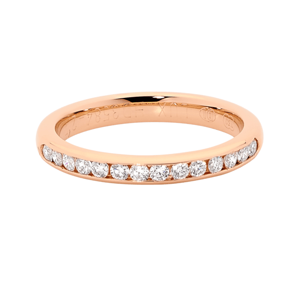 Channel set diamond high dome band image 0