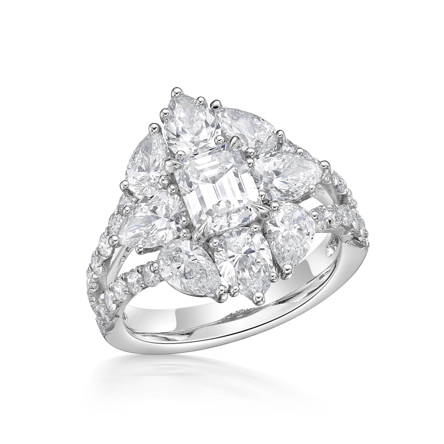 Emerald Cut Diamond Engagement Ring image 1