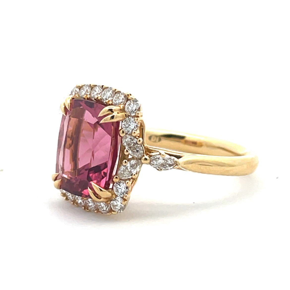 Pink Tourmaline and Diamond Dress Ring image 1