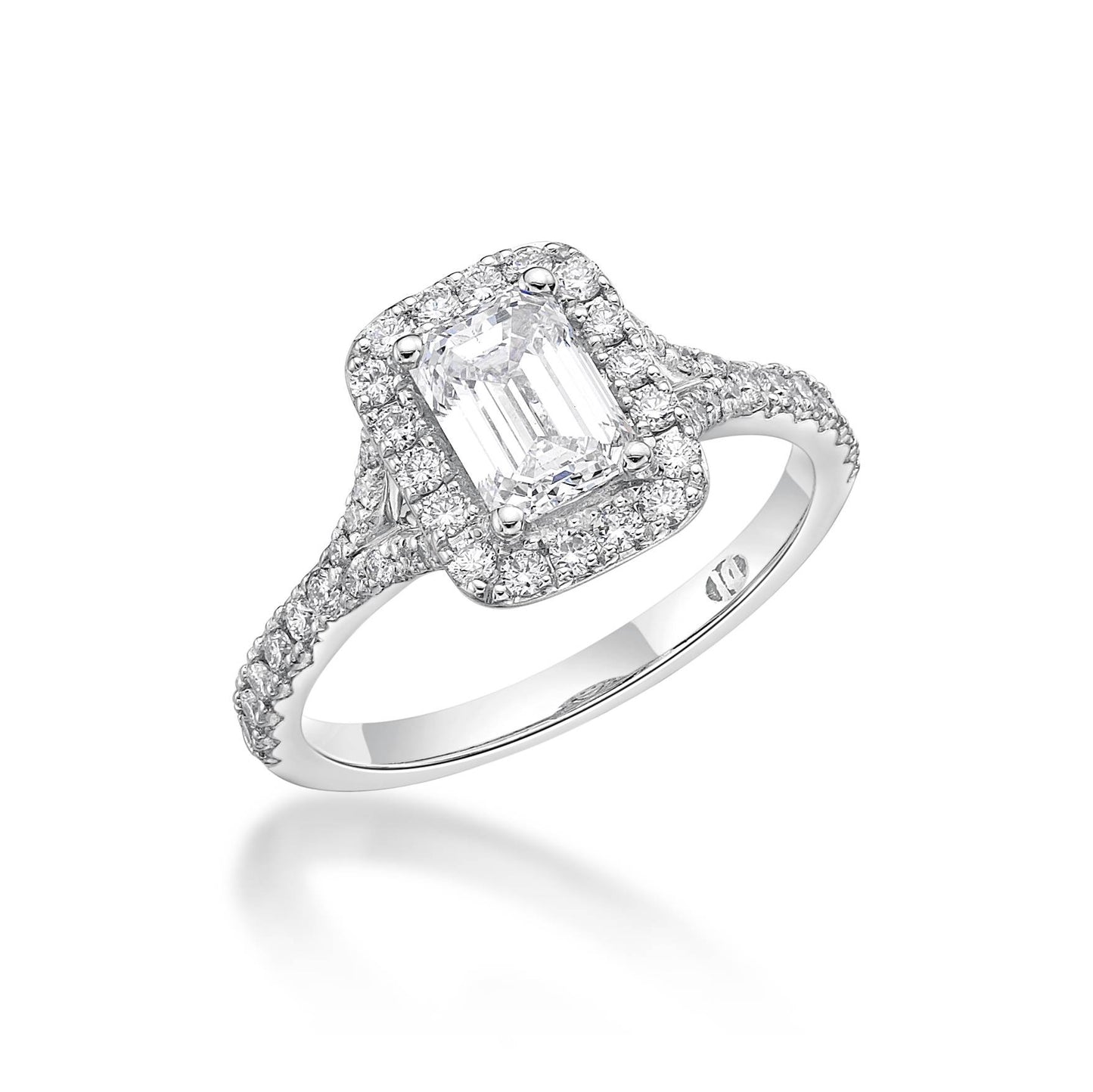 Halley - Emerald Cut Diamond Engagement Ring image 1