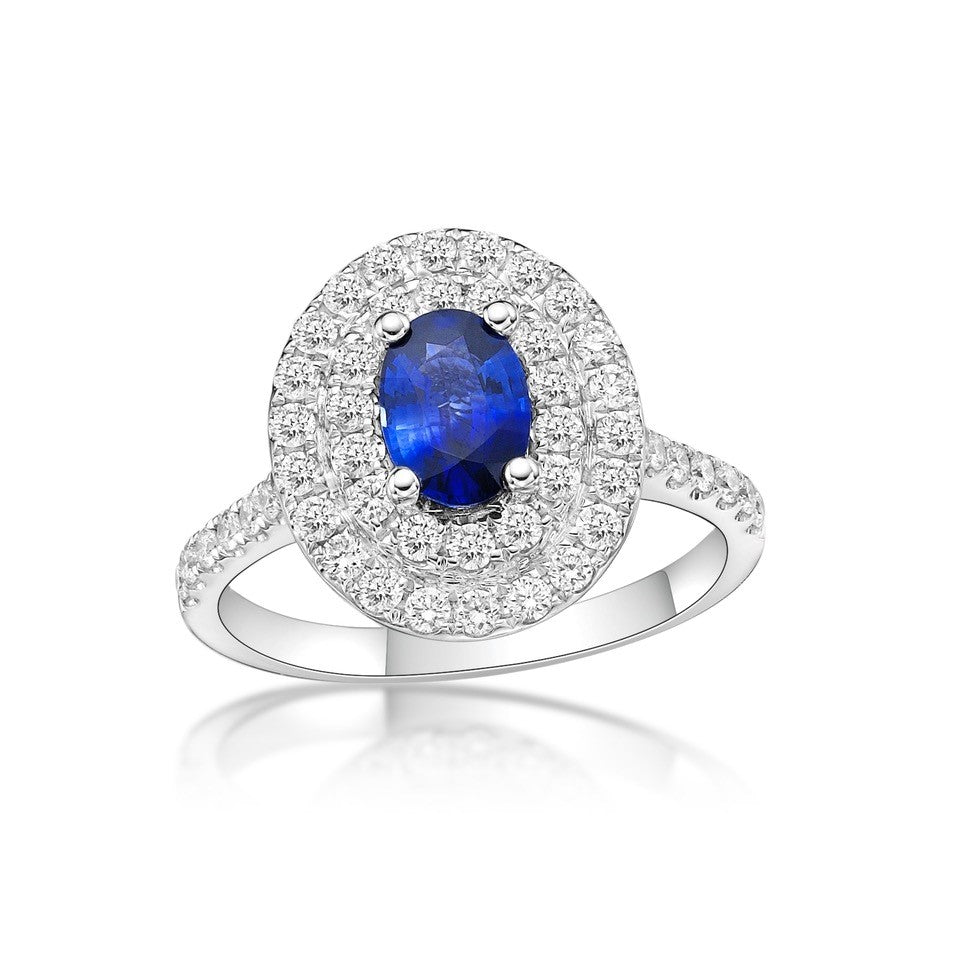Sapphire and Diamond Dress Ring image 0