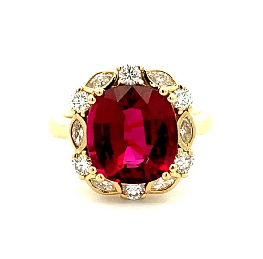 Rubellite and Diamond Dress Ring image 0