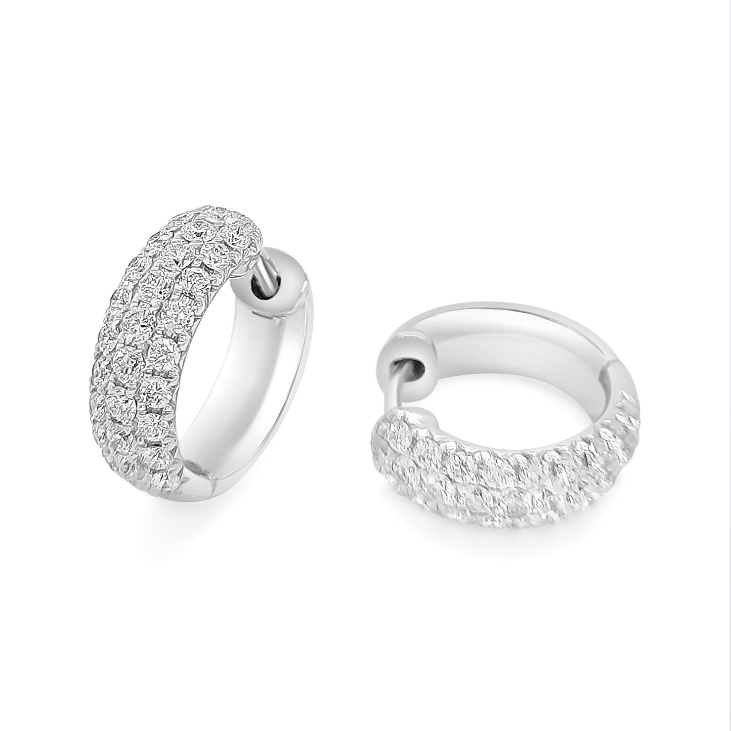 Pave Diamond Huggies