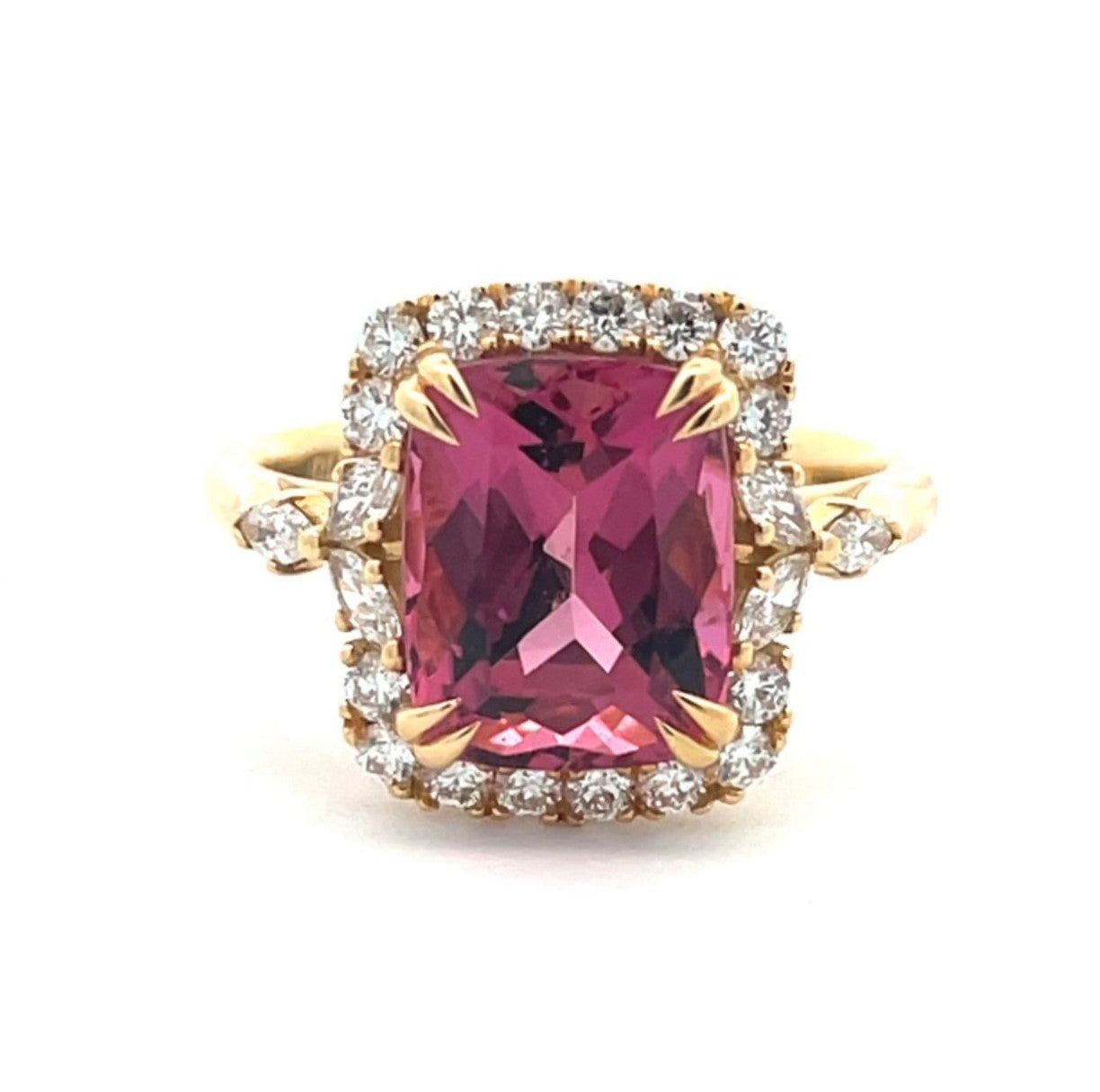Pink Tourmaline and Diamond Dress Ring image 0