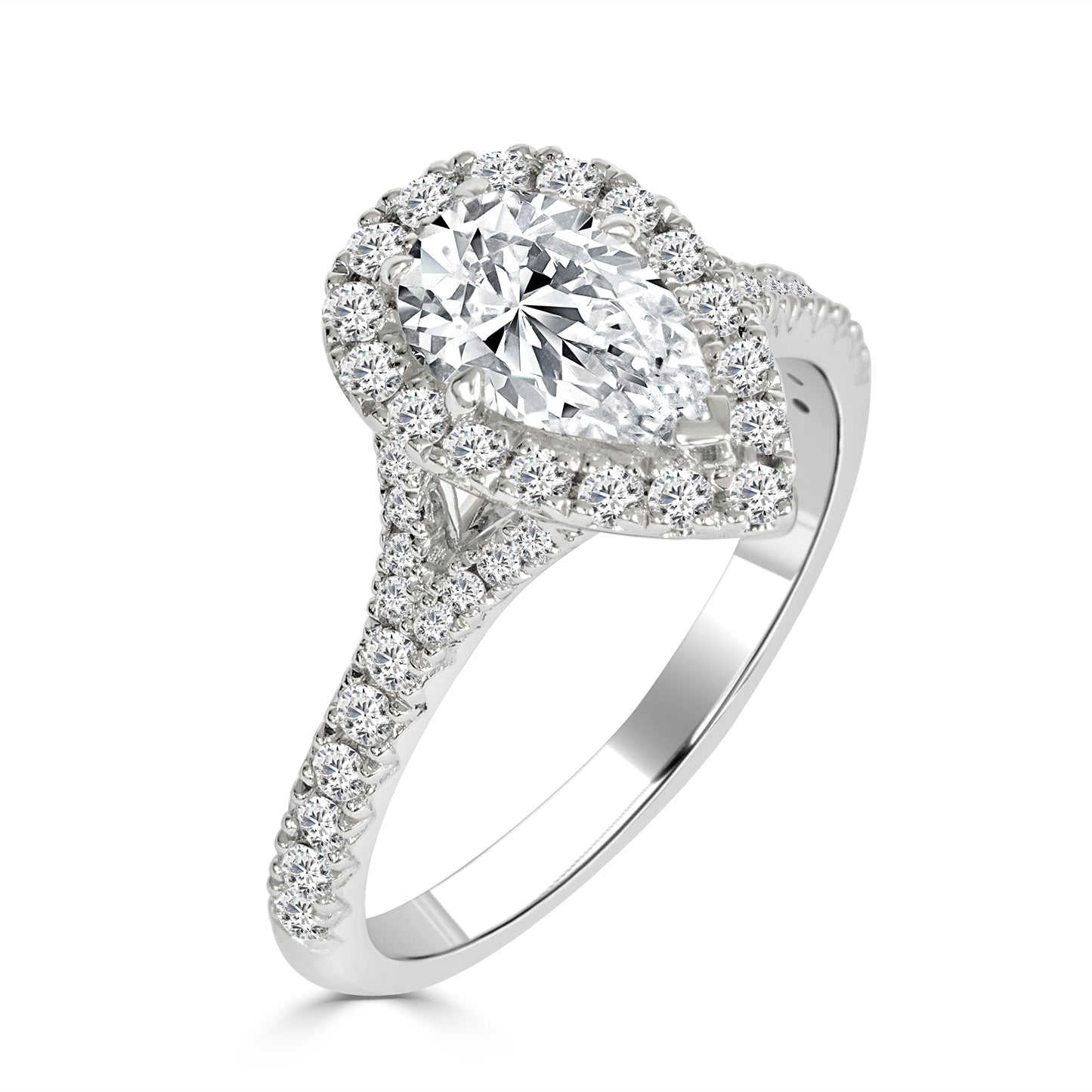 Halley - 1 Carat Pear Cut Diamond Engagement Ring image 1