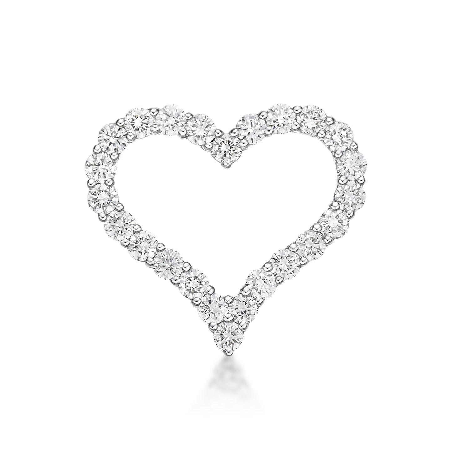 Round Brilliant Cut Heart Pendant image 0
