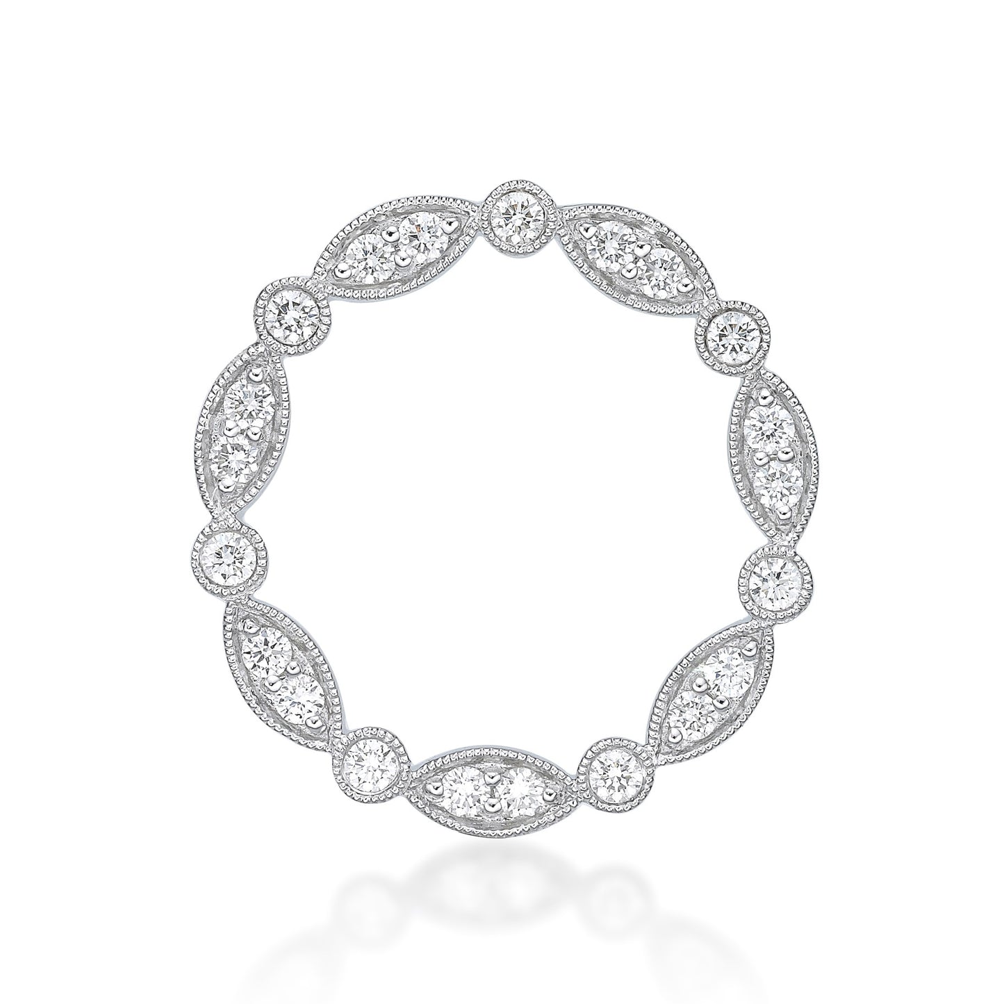 Round Brilliant Cut Diamond Circle Pendant image 0