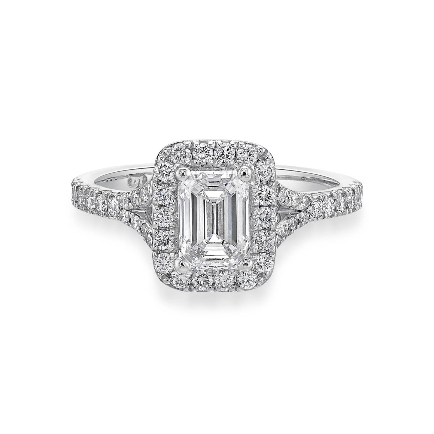 Halley - Emerald Cut Diamond Engagement Ring image 0