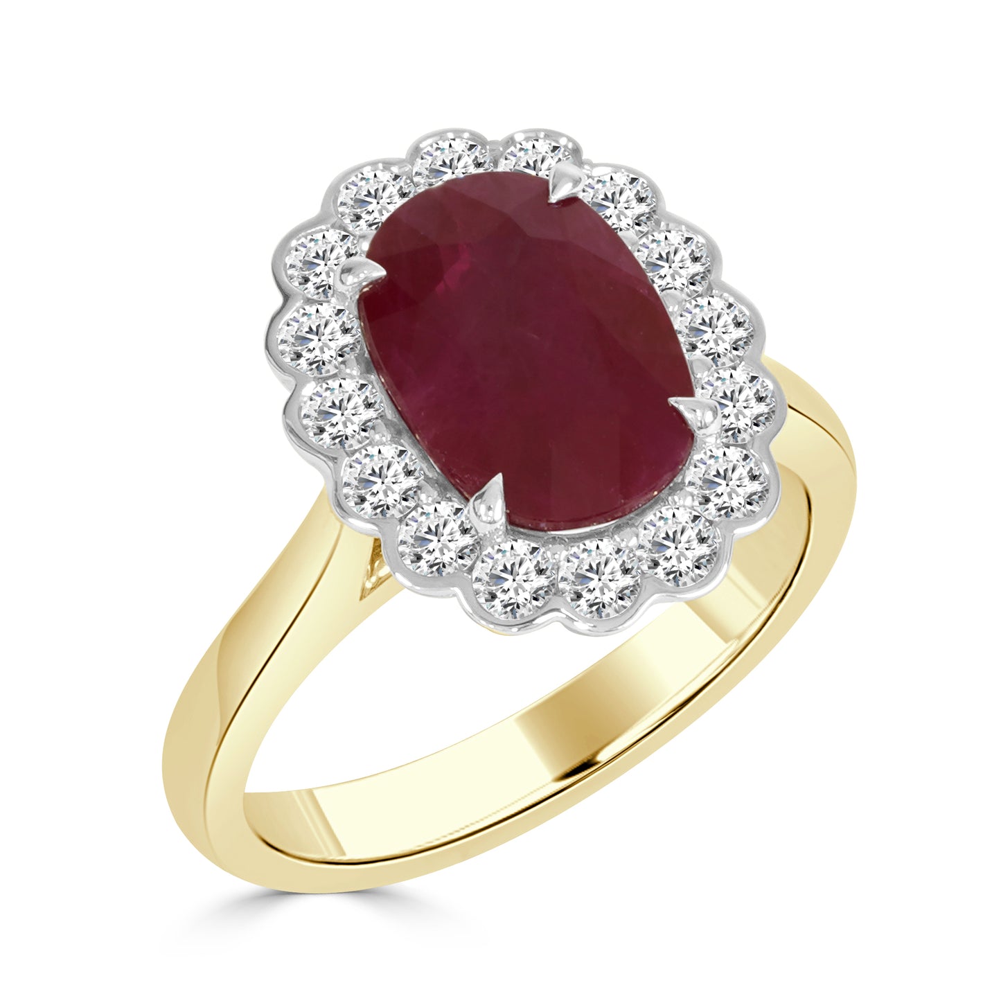 Ruby and Diamond Cocktail Ring image 1