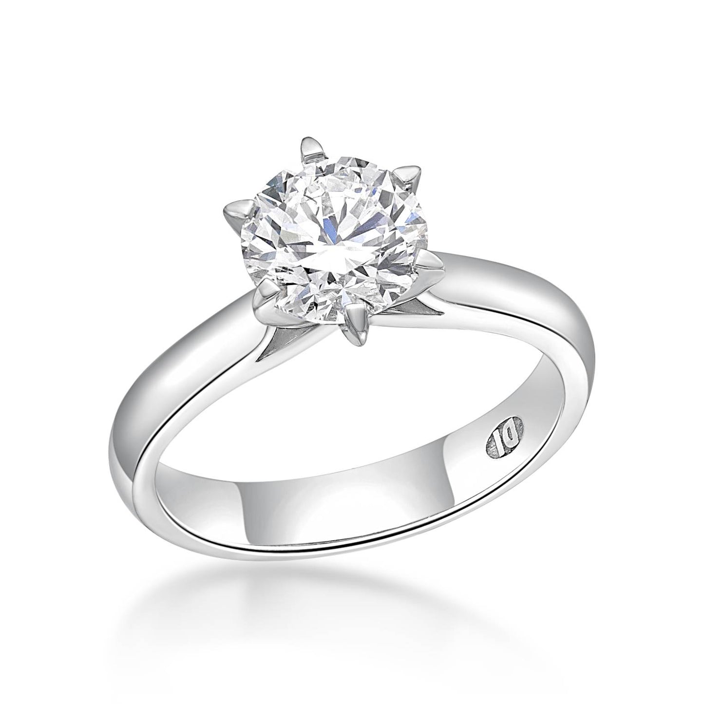 18k 1.00 Ct Round Brilliant Cut Diamond Solitaire image 1