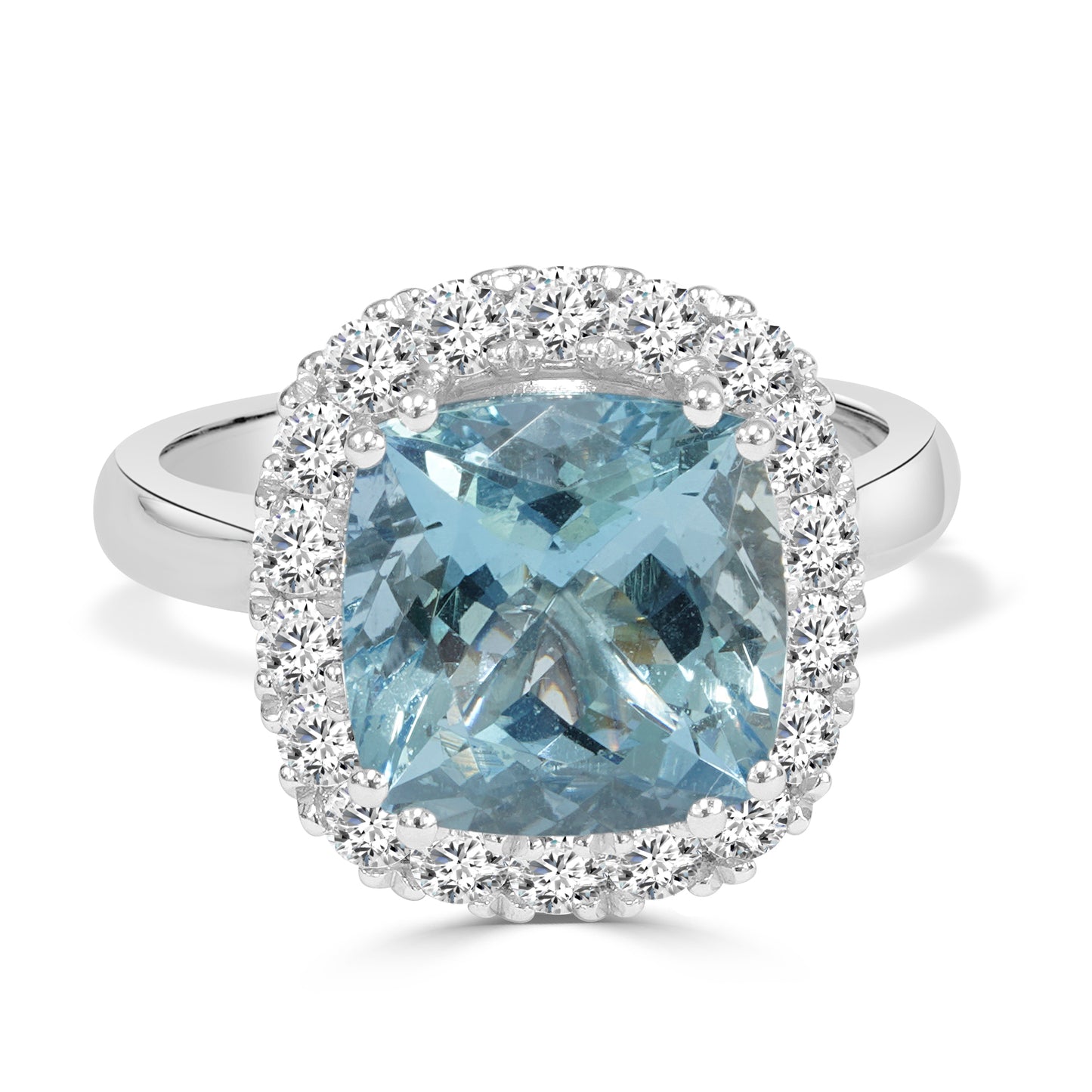Aquamarine and Diamond Dress Ring image 0