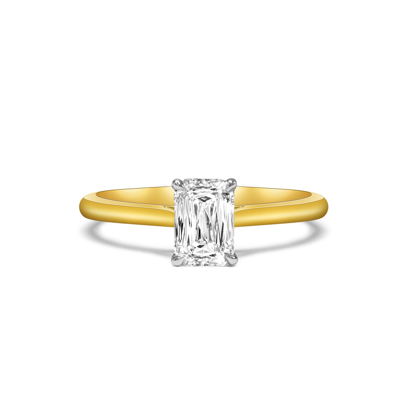 Emerald Cut Solitaire Diamond Engagement Ring image 0