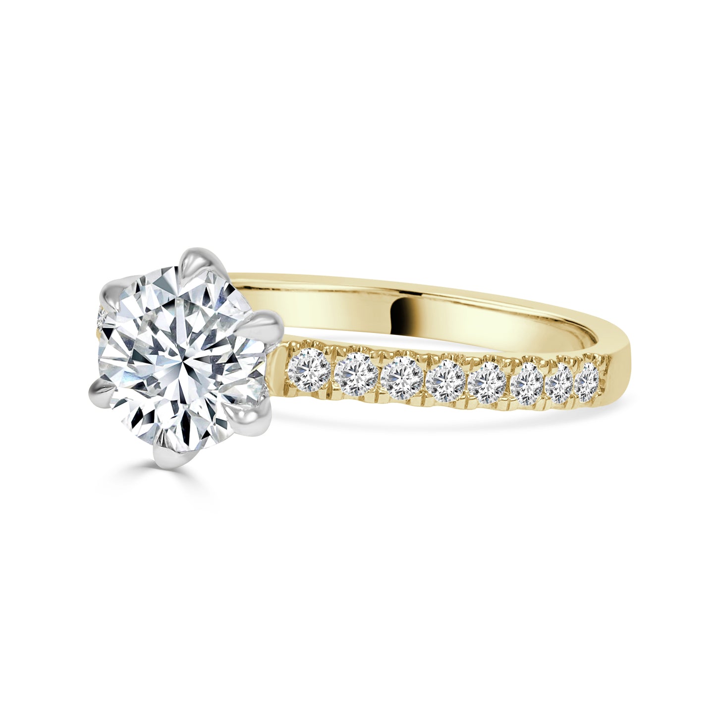 1 Carat Round Brilliant Cut Diamond Engagement Ring image 1