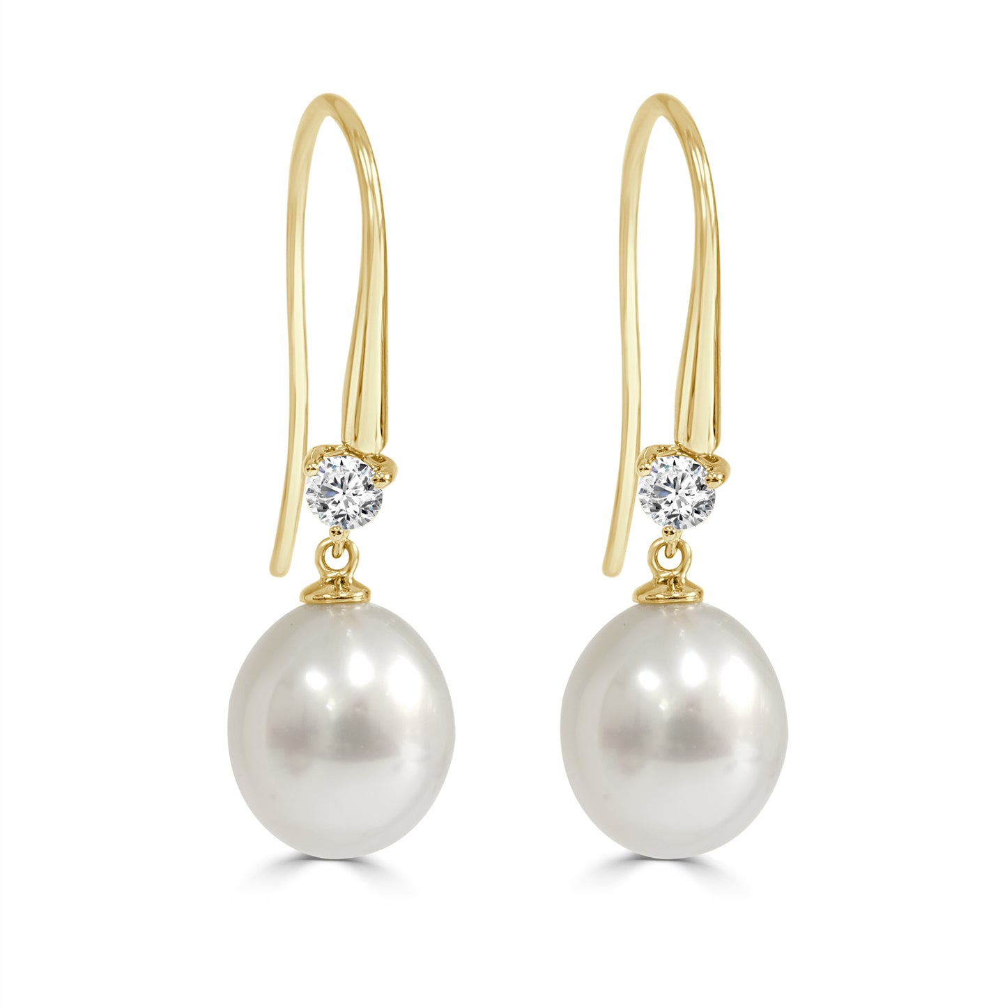 South Sea Pearl and Diamond Earrings image 0