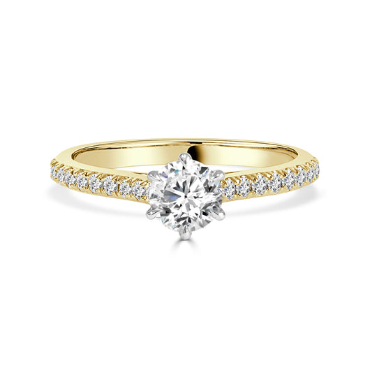 Aurora - Round Brilliant Cut Diamond Engagement Ring