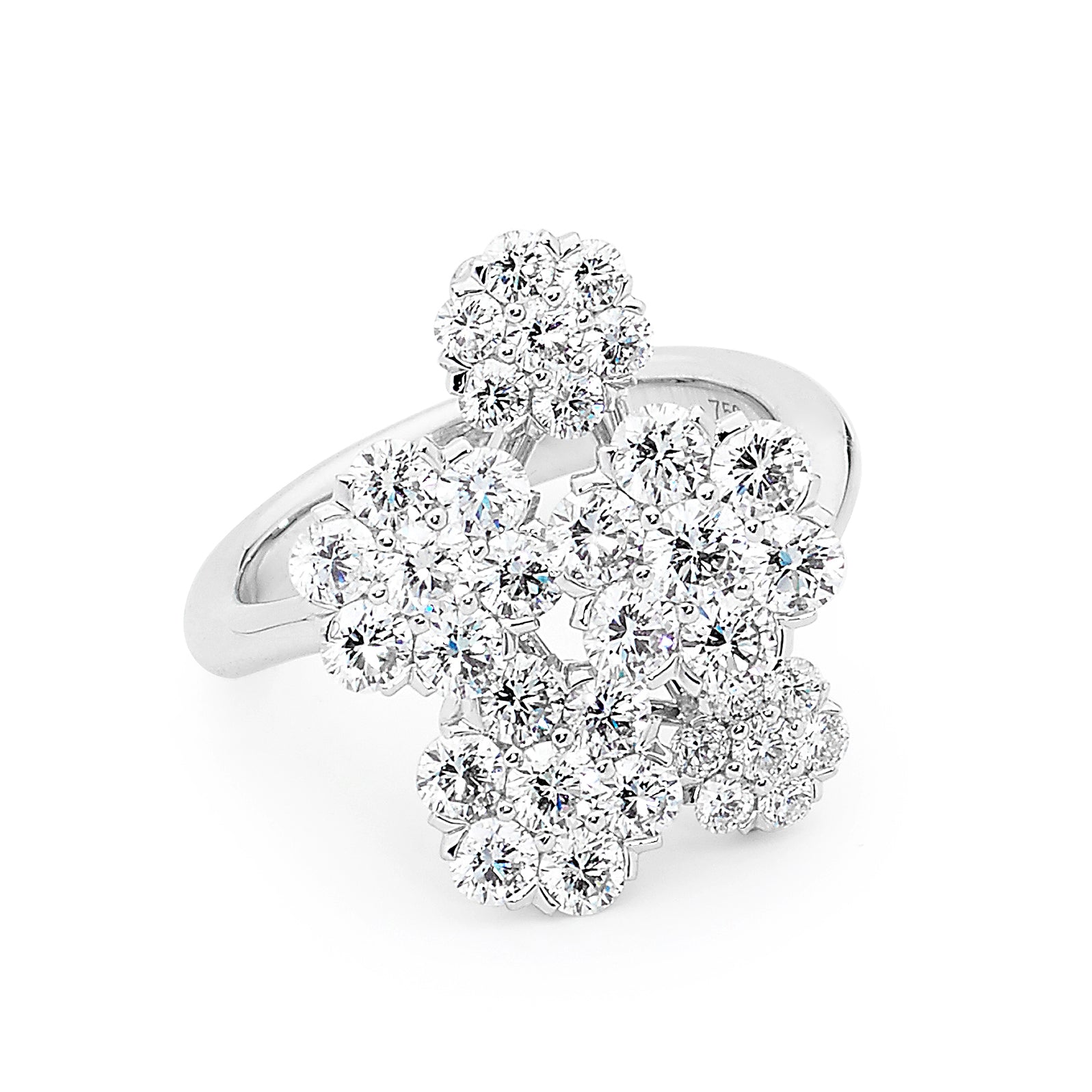 Daisy Round Brilliant Cut Diamond Dress Ring image 1