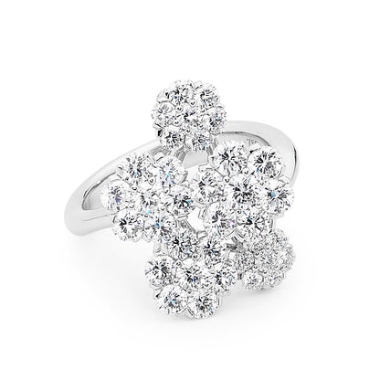 Daisy Round Brilliant Cut Diamond Dress Ring image 1