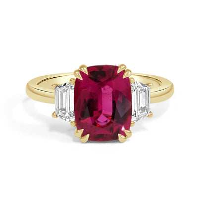 Portia - 18K Gold Rubelite and Diamond Ring