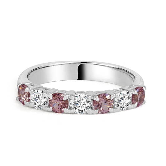 Diamond and Pink Spinel Band