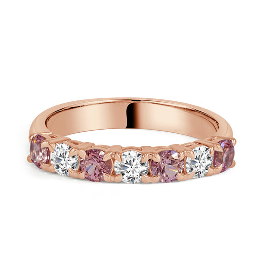 Diamond & Pink Spinel Band