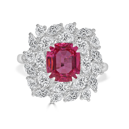 Pink Spinel and Diamond Dress Ring