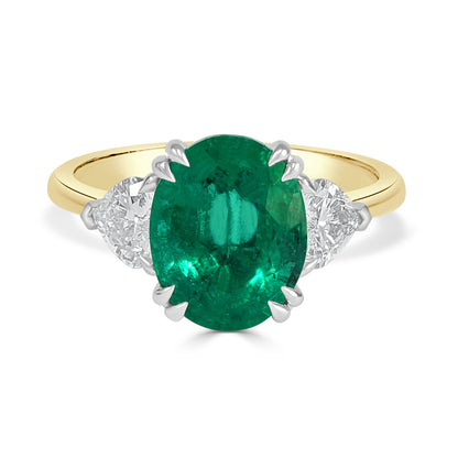 Emerald and Diamond Dress Ring