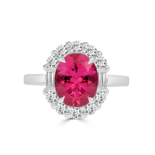 Rubellite and Diamond Dress Ring