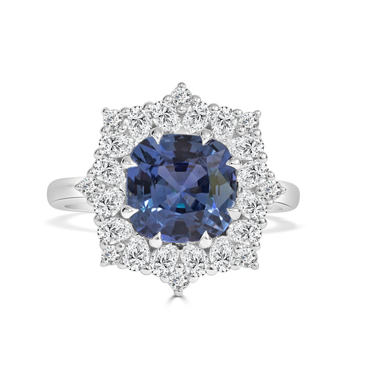 Ceylon Sapphire and Diamond Dress Ring