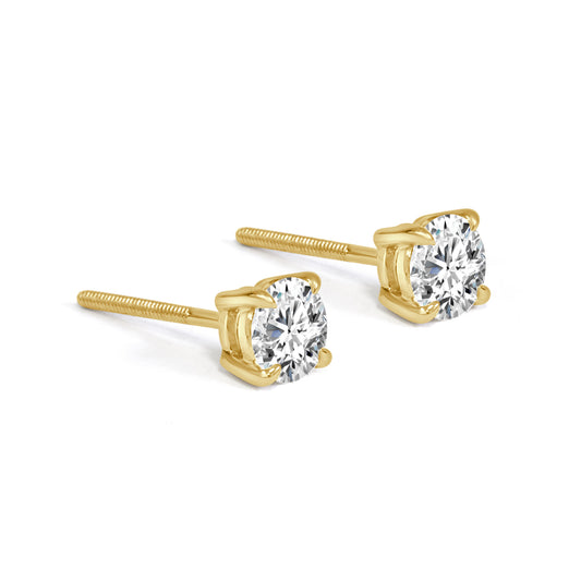 18K 2=1.00 Carat Natural Diamond Studs