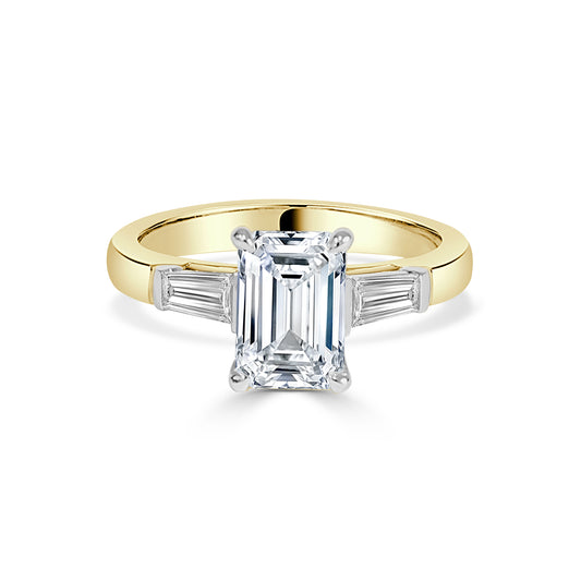 Lab Grown Emerald Cut Diamond Engagement Ring image 0