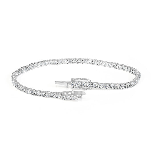 Round Brilliant Cut Diamond Tennis Bracelet image 0