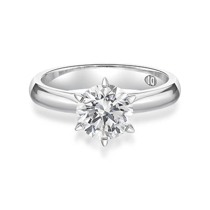 18k 1.00 Ct Round Brilliant Cut Diamond Solitaire image 0