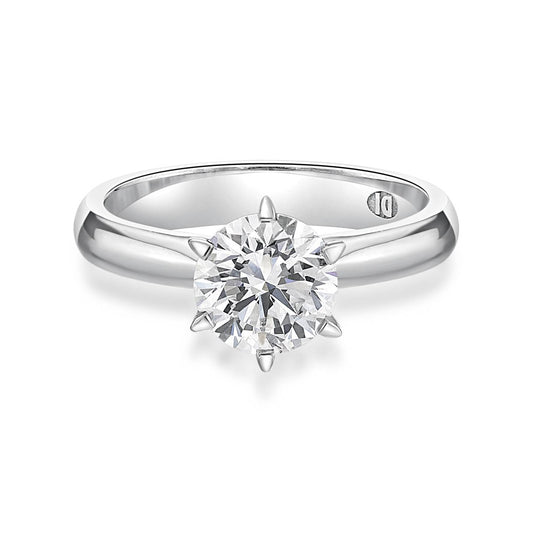 18k 1.00 Ct Round Brilliant Cut Diamond Solitaire image 0