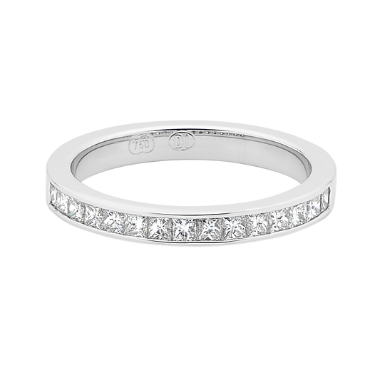 Channel Set Princess Cut Diamond band image 0