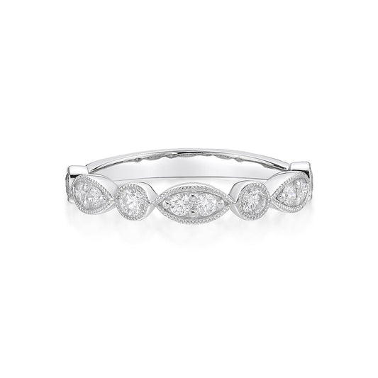 Juliet - Round Brilliant Cut Diamond Band Ring image 0