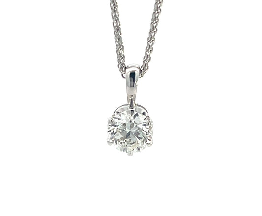 Round Brilliant Cut Diamond Solitaire Pendant image 0