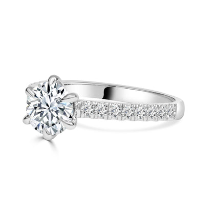 Venus - 1 Carat Round Brilliant Cut Diamond Engagement Ring image 1