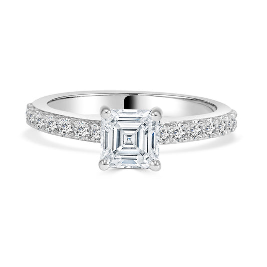 Asscher Cut Diamond Engagement Ring image 0