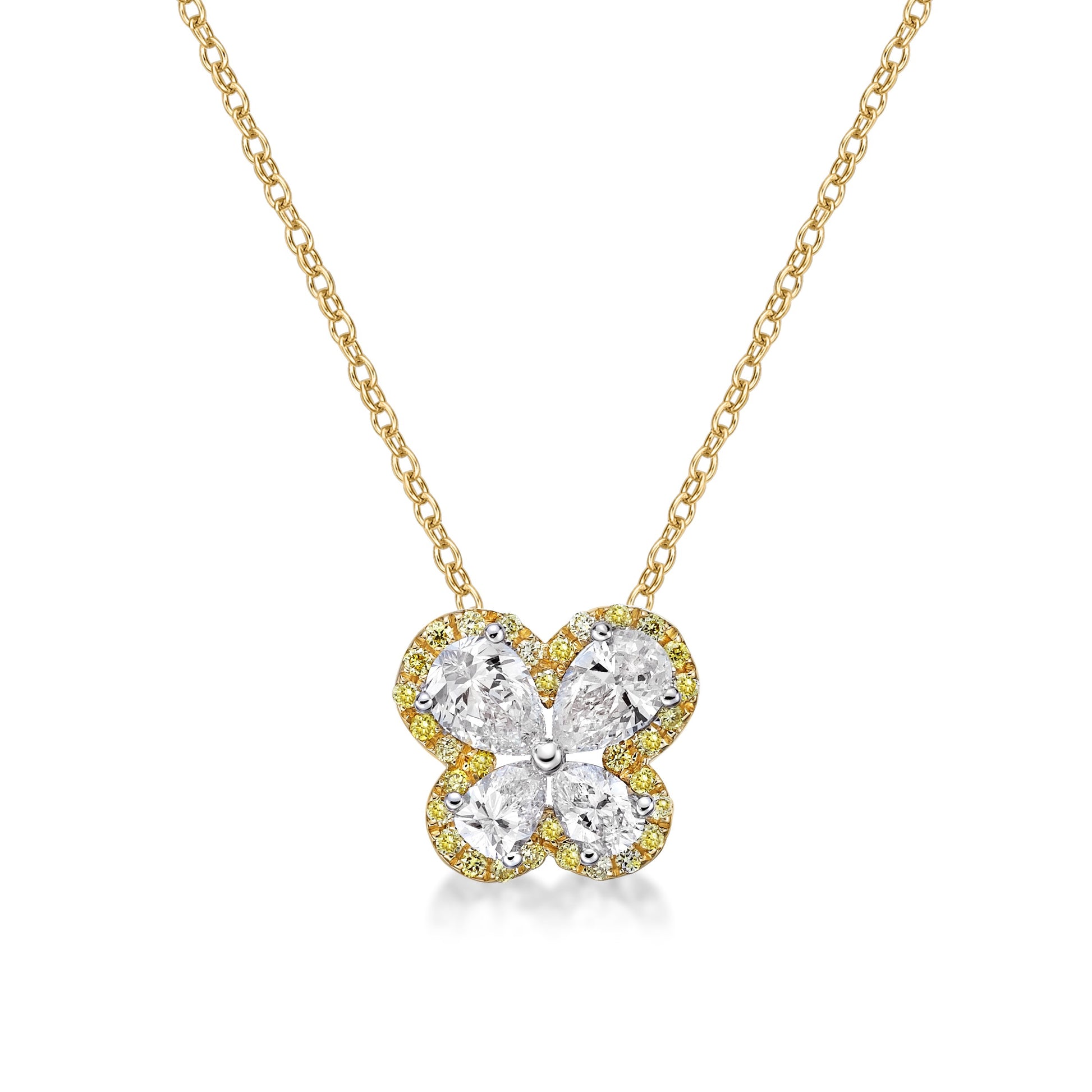Papillon Butterfly Diamond Halo Pendant image 0