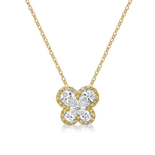 Papillon Butterfly Diamond Halo Pendant image 0