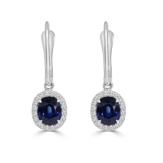 Sapphire and Diamond Earrings